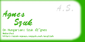 agnes szuk business card